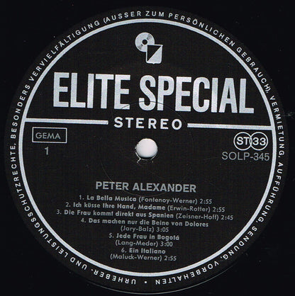 Peter Alexander : Peter Alexander (LP, Album)