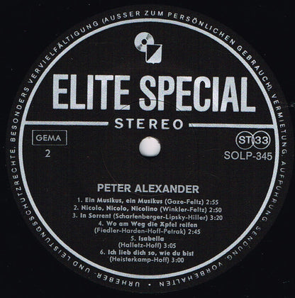 Peter Alexander : Peter Alexander (LP, Album)