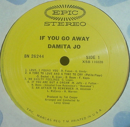 Damita Jo : If You Go Away (LP, Album)