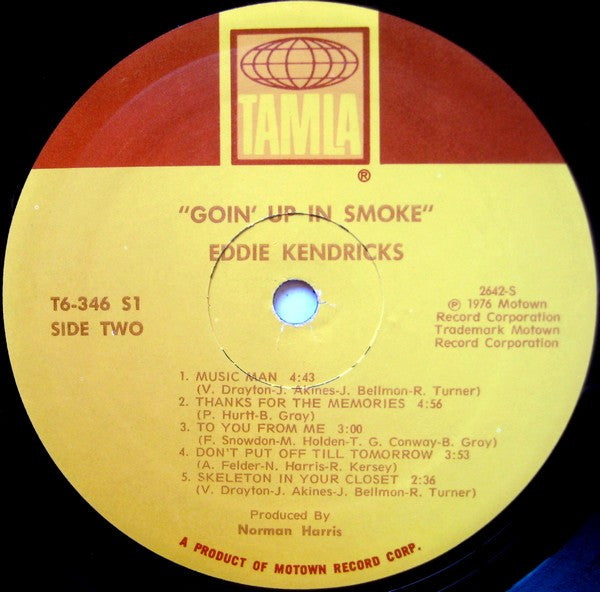 Eddie Kendricks : Goin' Up In Smoke (LP, Album)