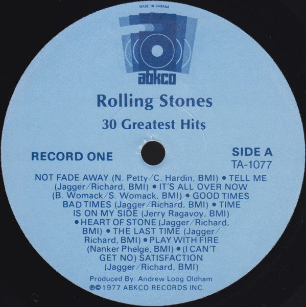 Rolling Stones* : Greatest Hits Vol. 1 (LP, Comp)