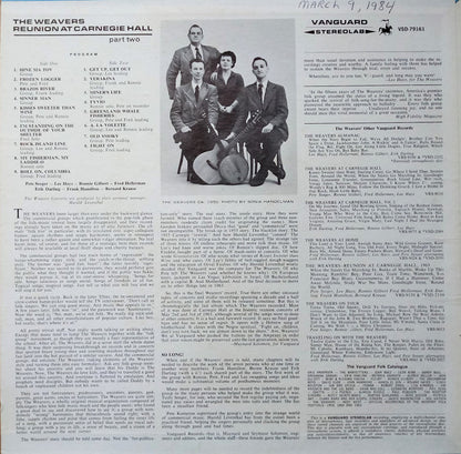 The Weavers : Reunion At Carnegie Hall, Part 2 (LP, Album, Pit)