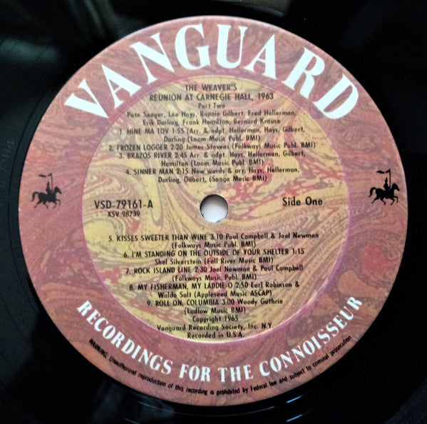 The Weavers : Reunion At Carnegie Hall, Part 2 (LP, Album, Pit)