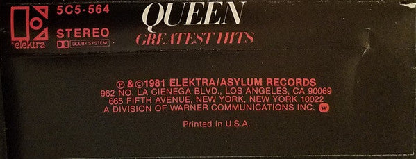 Queen : Greatest Hits (Cass, Comp)