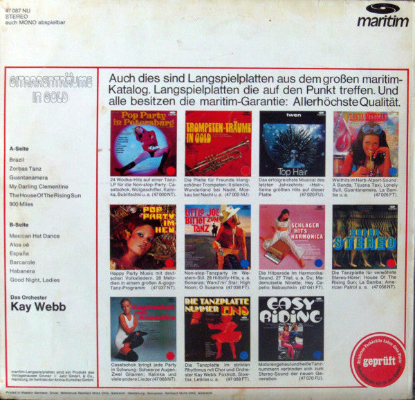 Orchester Kay Webb : Gitarrenträume In Gold (LP)