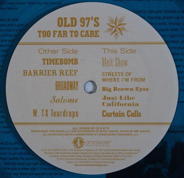 Old 97's : Too Far To Care (2xLP, Album, Ltd, Tra)