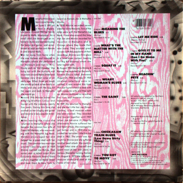 Memphis Minnie : Moaning The Blues (LP, Comp)