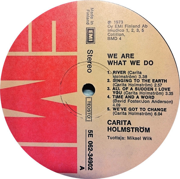 Carita Holmström : We Are What We Do (LP, Album)