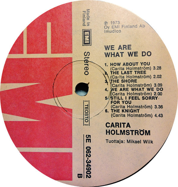 Carita Holmström : We Are What We Do (LP, Album)