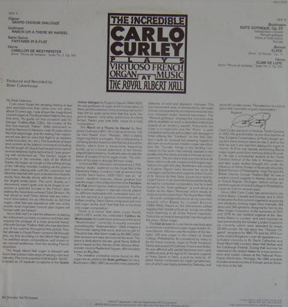 Carlo Curley : Virtuoso French Organ Music (LP, Album)