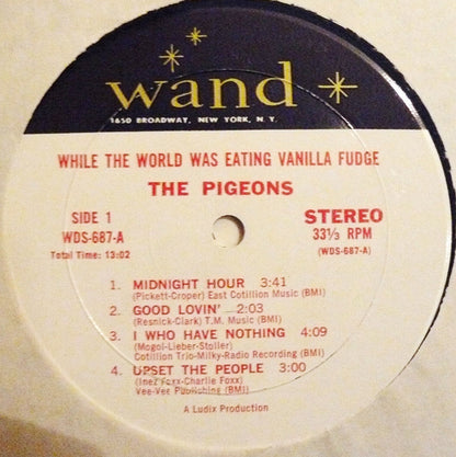 The Pigeons (2) : While The World Was Eating Vanilla Fudge (LP, Album)