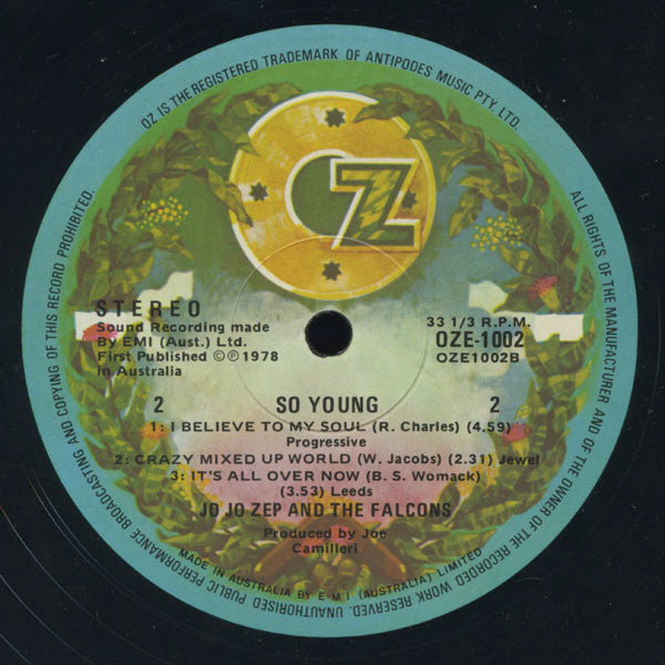 Jo Jo Zep And The Falcons : So Young (LP, MiniAlbum)