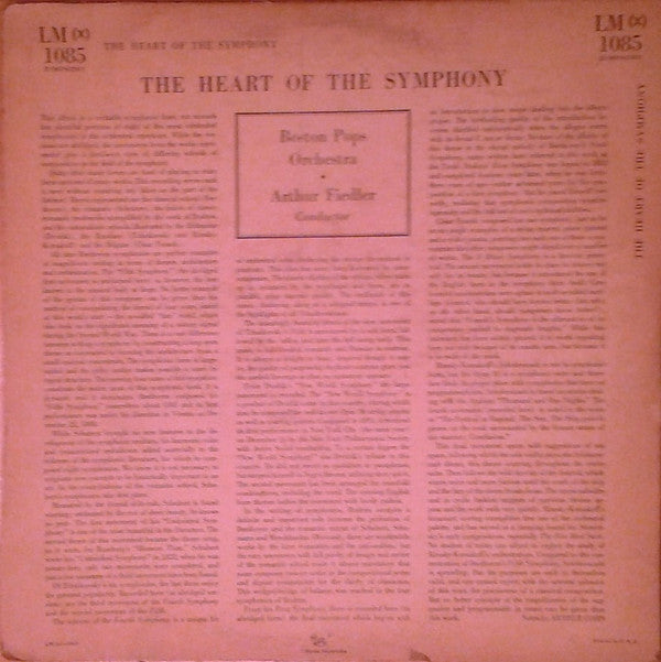 Arthur Fiedler, The Boston Pops Orchestra : The Heart Of The Symphony (LP, Album, Mono)