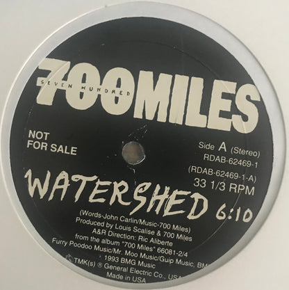 700 Miles : Watershed (10", Promo, Blu)