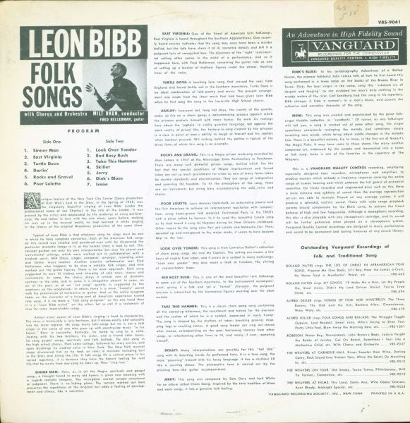 Leon Bibb : Sings Folk Songs (LP, Album, Roc)