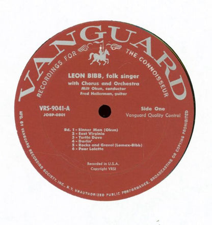 Leon Bibb : Sings Folk Songs (LP, Album, Roc)