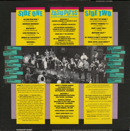 Zasu Pitts Memorial Orchestra : The Pitts Bear Down (LP, Album)
