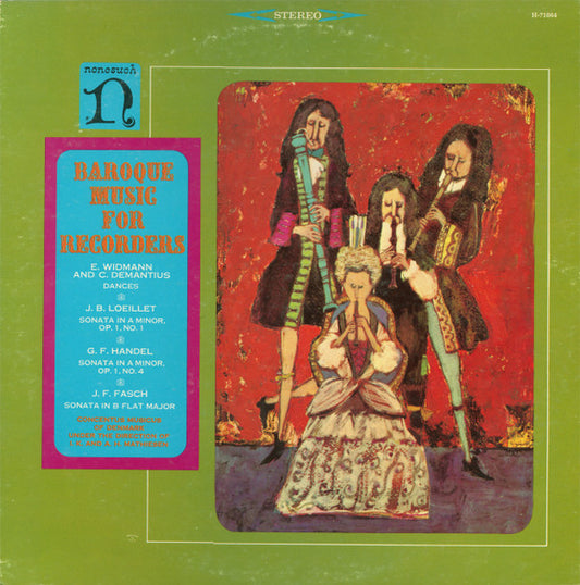 Concentus Musicus Of Denmark Under The Direction Of Irmgard Knopf Mathiesen And Aksel H. Mathiesen : Baroque Music For Recorders (LP, RP)