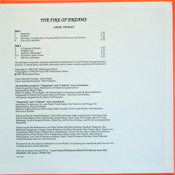 Lauri Paisley : The Fire Of Dreams (LP, Album)