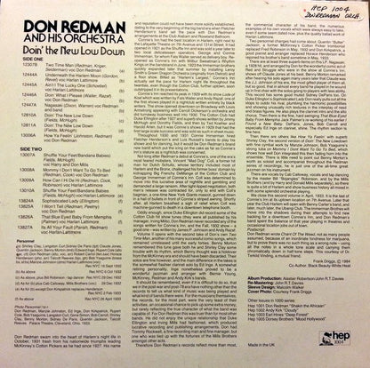 Don Redman And His Orchestra : Doin' The New Low Down (LP, Comp, Mono)