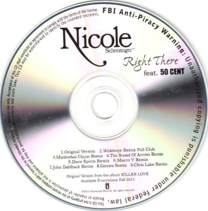 Nicole Scherzinger Feat. 50 Cent : Right There (The Remixes) (CDr, Maxi, Promo)