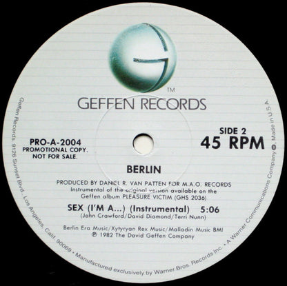 Berlin : 12 Inches Of "Sex..." (12", Single, Promo)