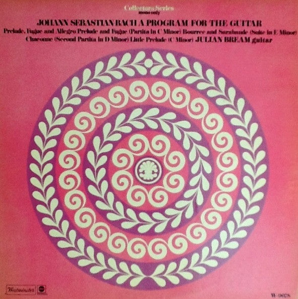 Julian Bream : A Bach Program For The Guitar (LP, Album, Mono)
