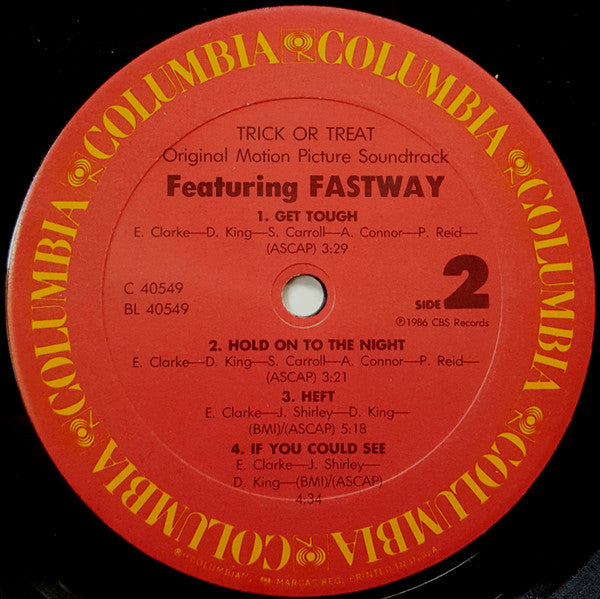 Fastway (2) : Trick Or Treat (Original Music Score) (LP, Album)