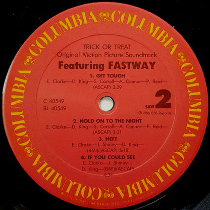 Fastway (2) : Trick Or Treat (Original Music Score) (LP, Album)