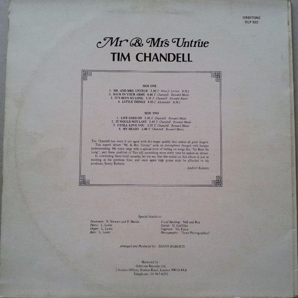 Tim Chandell : Mr & Mrs Untrue (LP, Album)