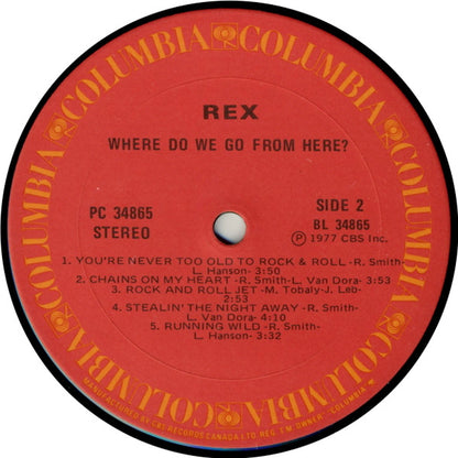 Rex (29) : Where Do We Go From Here? (LP, Album)