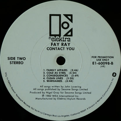 Fay Ray : Contact You (LP, Album, Promo, All)