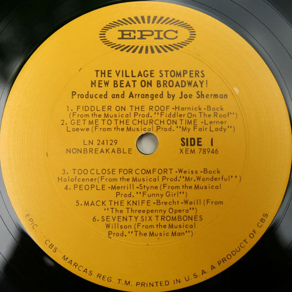 The Village Stompers : New Beat On Broadway! (LP, Album, Mono)