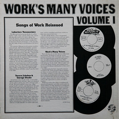 Various : Work's Many Voices - Volume I (LP, Comp)