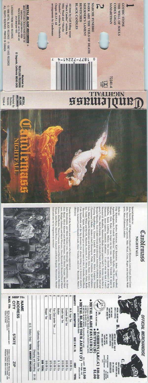 Candlemass : Nightfall (Cass, Album, HX-)