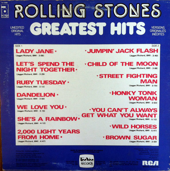 Rolling Stones* : Greatest Hits Vol. II (LP, Comp)