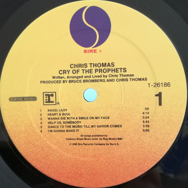 Chris Thomas (9) : Cry Of The Prophets (LP, Album)