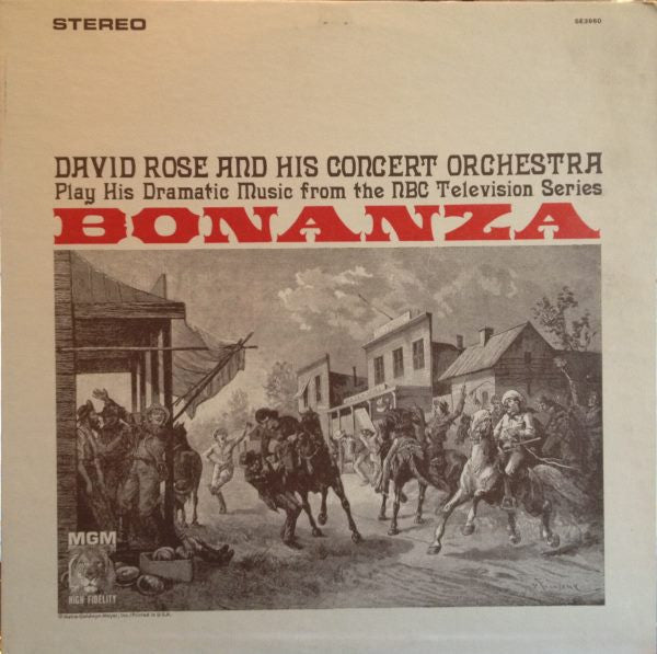 David Rose & His Orchestra : Plays His Dramatic Music From The NBC Television Series Bonanza  (LP, Album)