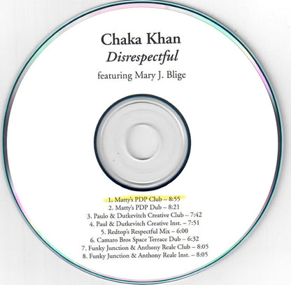 Chaka Khan Featuring Mary J. Blige : Disrespectful  (CDr, Single)