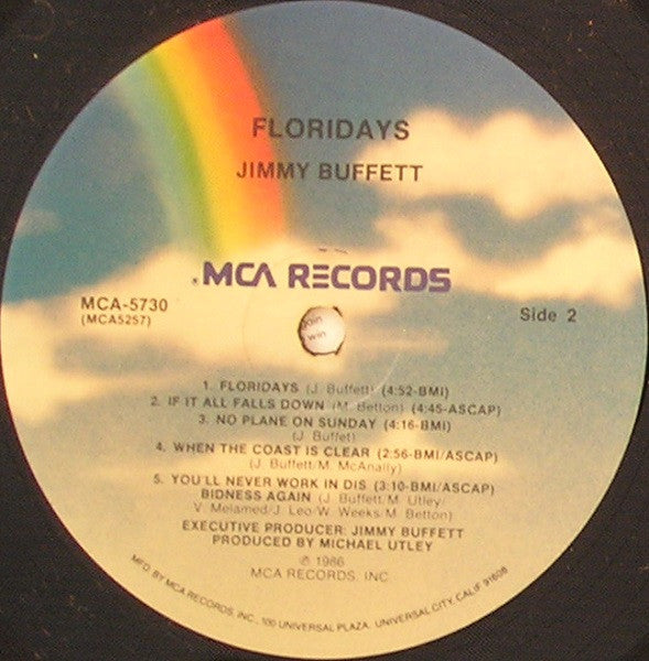 Jimmy Buffett : Floridays (LP, Album, Pin)