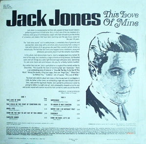 Jack Jones : This Love Of Mine (LP, Album, RE)