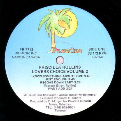 Priscilla Rollins : Lovers Choice, Volume 2 (LP, Album)