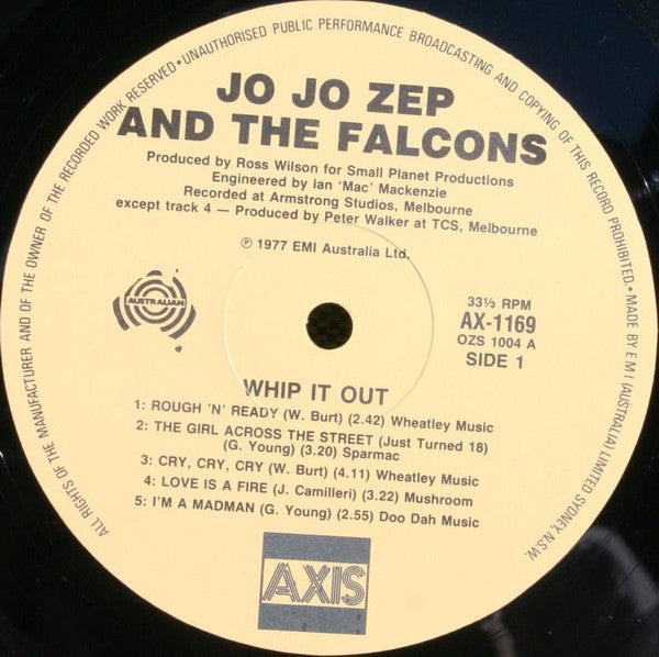 Jo Jo Zep and the Falcons : Whip It Out (LP, Album, RE)