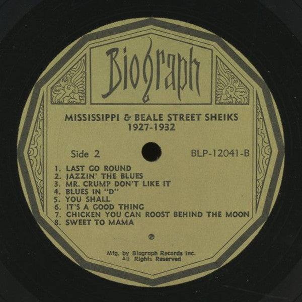 Mississippi Sheiks & Beale Street Sheiks : Sittin' On Top Of The World 1927-1932 (LP, Comp)