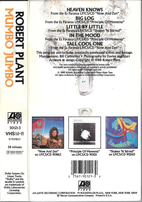 Robert Plant : Mumbo Jumbo (VHS, Comp, NTSC)
