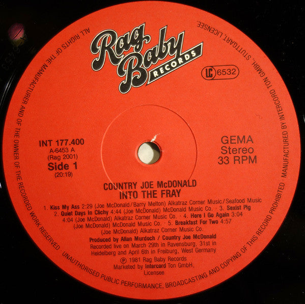 Country Joe McDonald : Into The Fray (2xLP, Gat)