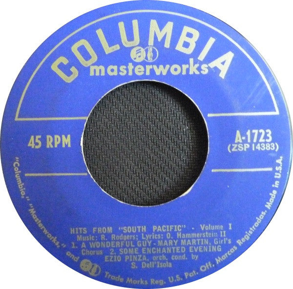 Mary Martin, Ezio Pinza : Hits From South Pacific Vol. 1 (7", EP)