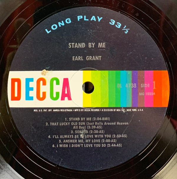 Earl Grant : Stand By Me (LP, Album, Mono)