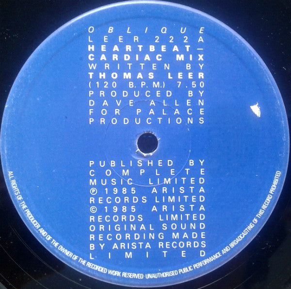Thomas Leer : Heartbeat (12" Remix Version) (12")