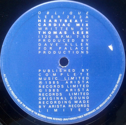 Thomas Leer : Heartbeat (12" Remix Version) (12")